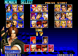 CHRIS MOVE LIST - The King of Fighters '97 (KOF97) 